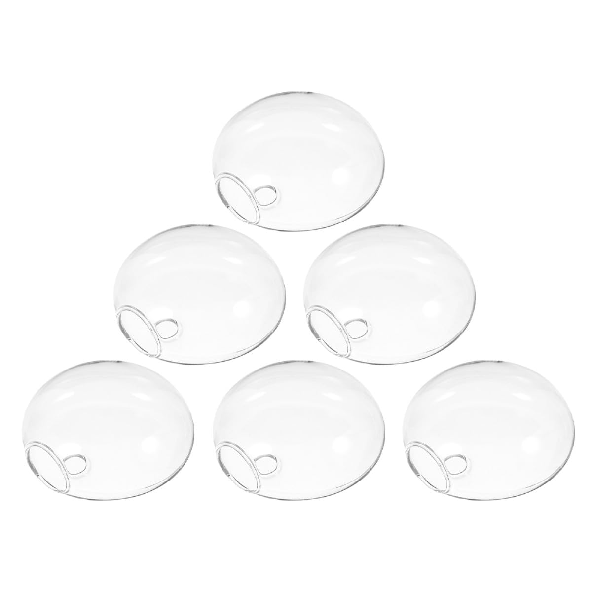 SHINEOFI Lot de 6 Vases Muraux en Verre pour Hydroponie, Terrariums Suspendus Polyvalents, Résistants et Élégants, pour Plantes Succulentes et Décoration Intérieure