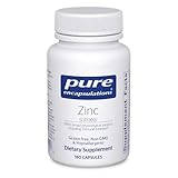 Pure Encapsulations Zinc (Citrate) - for Immune System, Tissue Development & Metabolism* - Mineral Supplement with Enzymes - Highly Absorbable Zinc - Vegan & Non-GMO - 180 Capsules