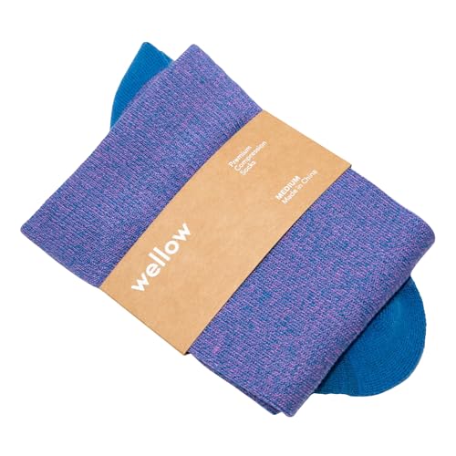 Image of Wellow Knee High Compression Socks for Men & Women - Made with Viscose from Bamboo, Swelling & Pregnancy Support