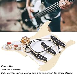 Pickguard précâblé Pickguard pour guitare Pickguard précâblé 3 kit de jeu à simple bobinage Accessoire pour instrument… - Les Beatles, Paul McCartney, John Lennon, RIngo Starr, George Harrison Pickguard précâblé Pickguard pour guitare Pickguard précâblé 3 kit de jeu à simple bobinage Accessoire pour instrument… – Image 2