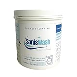SanisWash, Detergente en Polvo con Oxígeno Activo, Detergente para Lavadora, Eficaz Incluso a 20º, Elimina el Olor en la Ropa Deportiva, Ropa Limpia y Fresca, 33 Lavados, 1Kg