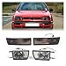 HLYQMYG 4PCS Set Car Front Bumper Fog Light + Clear Turn Signal Lamp Compatible with VW Jetta Golf Mk3 Compatible with Vento 1992 1993 1994 1995-1997(Smoked and Clear)