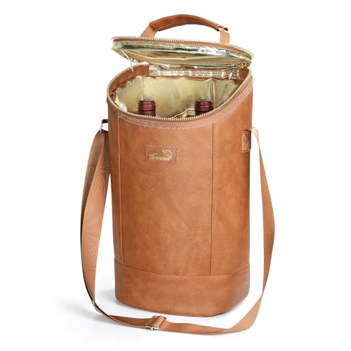 Tirrinia 2 Bottle Insulated Wine Tote Cooler Bag