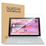 【1枚セット】For ASUS Chromebook CM30 Detachable(CM3001) フィルム 10.5インチ Mosasa ガラスフィルム 衝撃吸収 9H硬度 飛散防止 2.5Dラウンドエッジ 自動吸着 気泡ゼロ 高透過率 高感度
