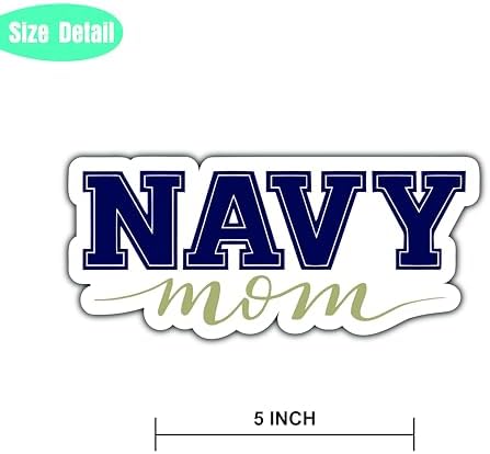 Navy Mom Sticker Decal for Car Bumper, Trucks, Walls, Windows, Laptop, Water Bottle, Waterproof 5 Inches image 4