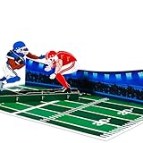 GREETING ART Rugby Vatertag Pop Up Karte, 3D Pop Up Grußkarte, Sportkarte, für Männer, Vater, Sohn, Freund