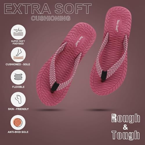 Image of TWOSOFT Women Stylish Comfortable Slipper Lightweight extra soft Dailywear Slippers