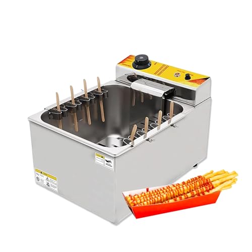 【Grande capacità da 12 litri】Questa friggitrice commerciale da 12 litri di grande capacità consente di friggere più alimenti contemporaneamente, risparmiando tempo e migliorando l'efficienza. Perfetta per ristoranti, bancarelle di cibo e cucine domestiche, è ideale per corn dog, patatine fritte, ali di pollo e anelli di cipolla. L'ampio serbatoio de'olio garantisce risultati di frittura costanti e di alta qualità per ogni .