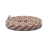 -- Paquet : 1 paire * lacets GIVBRO Lacets Plats Lacets Rayés Cordes de Chaussures Tressées pour Chaussures de Marche Décontractées Accessoires de Remplacement Marron Clair, 120cm