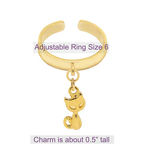 Image of Spinningdaisy Dangling Mighty Tiny Charm Adjustable Ring