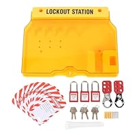 Lockout -Tagout -Station, Lock -Out -Kit -Kit -Board mit 3 -Pack -Sicherheitsschlosset, 2 HaSPs, 10, Wandmontage, PC Transparent