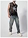 Verdusa Men's Sweater Vest Y2k Gothic Tops Sleeveless Shirts Raw Trim Knitted Sheer Crochet Pullover Top Black Large
