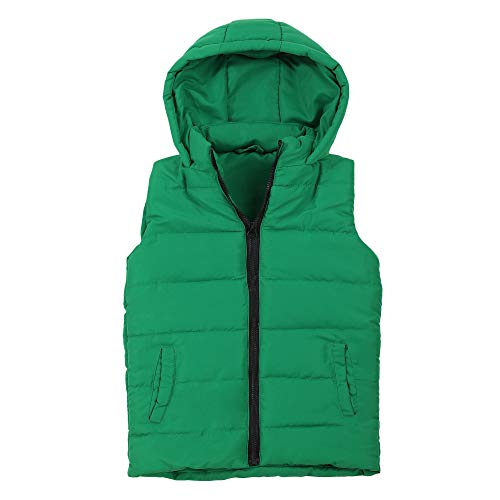 Image of SNOW DREAMS Boys Puffer Vest Hooded Quilted Outwear Sleeveless Jacket Lined Zipper Waistcoat