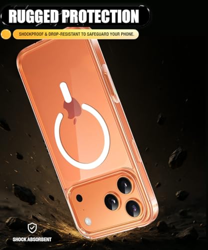 Image of WOW IMAGINE Ultra-Hybrid Back Case Cover for iPhone 17 Pro Max | Compatible with MagSafe | Drop and Camera Protection | Shock Proof Crystal Clear Mobile Back Case (PC+TPU, Transparent)