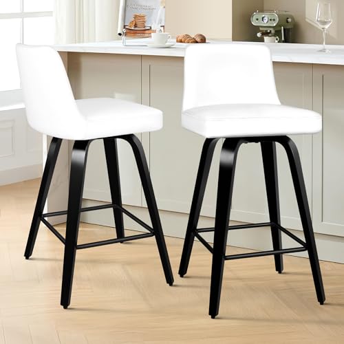 ALFORDSON Swivel Bar Stools Set of 2, 26" Counter Height