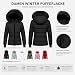 Winterjacke Damen, Winter Leichte Steppjacke Kurz Winterjacke Mit Fellkapuze Pufferjacke Gesteppter Dicke Winddichter Mantel Outdoor Jacken Warme Daunenjacke
