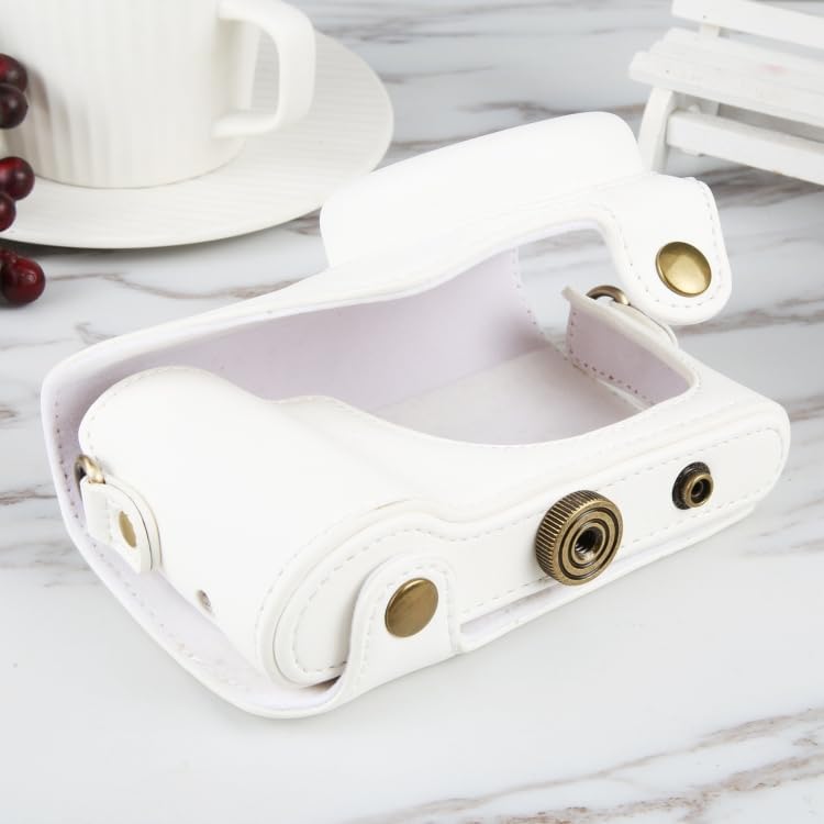 ZORSOME Protective Camera Case For Samsung Galaxy Camera EK-GC100 / EK-GC110 / EK-GC200,Full Body Camera Retro PU Leather Case Bag with Removable Adjustable Strap,White image 5
