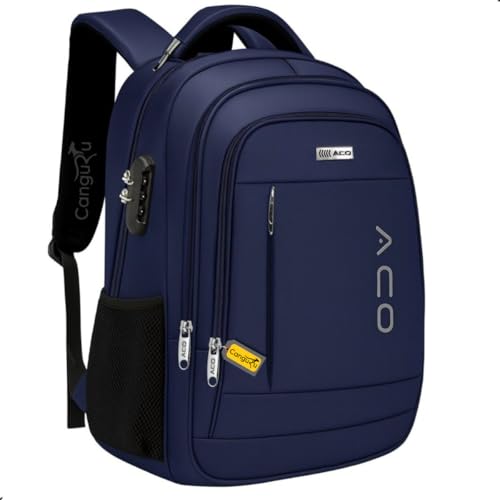 Mochila Notebook Masculina Feminina Antifurto Executiva Saída Fone de Ouvido e USB Urbana Dia a Dia Faculdade Trabalho Escola Reforçada Semi Impermeavel Resistente (Azul)