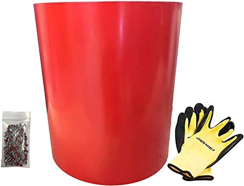 Eagle 1 Painted Aluminum Flashing Rolls-75 FT x 11.75 and 15"-.027 Heavy Duty Aluminum-Many Colors-Includes 100 Matching Sheet Metal Screws, Bit Driver, and Free Gloves (11.75" Wide, Red)