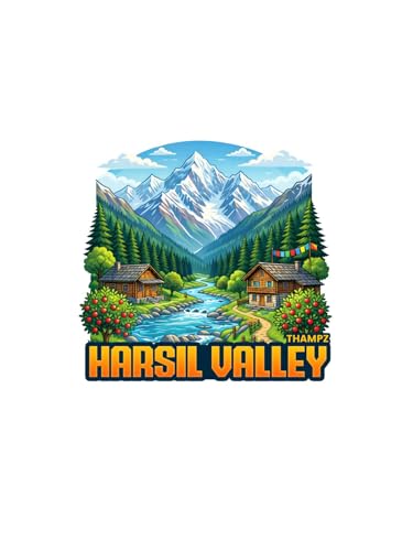 Image of Harsil Valley- 3D Embossed Flexible Fridge Magnet 0.5mm Decorative with Strong Hold | Refrigerator Magnet for Notes, Photos & Kitchen Decoration | Home & Office Use
