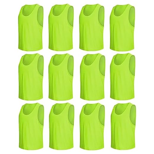 Senston 12X Atmungsaktives Mesh Scrimmage Weste/Markierungshemden/Trainingsleibchen/Trainings-Leibchen/Basketball/Football für Kinder Jugend and Erwachsene Teamsportbedarf Fußballtraining