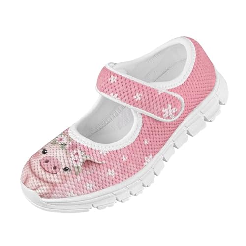 JoyLamoria Funny Axolotl Print Toddler Girls Shoes Slip on Mary Jane Shoes Prinscess Dress Flats,11-2.54