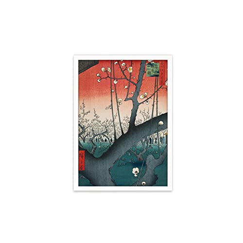 Poster japonais Ukiyo-e décor mural en bois Hiroshige pour chambre zen