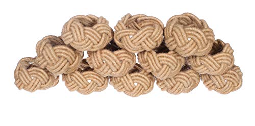 Nautical Napkin Rings Set of 12, Woven Napkin Holders, Coastal Napkin Rings Bulk for Party Decoration, Dinning Table, Everyday, Family Gatherings - A Great Tabletop DÃ©cor - Natural