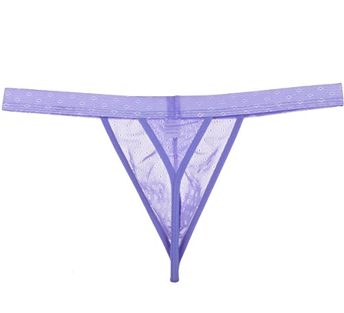 Men's Lace Thong Flowers Hollow Mini Bikini Underwear T-Back G-String Pants2