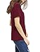 Romastory Women's Summer Tops Bandage V-Neck Casual Girls Tees T Shirt (M, Wine Red)