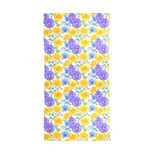 tplaotee Summer Flowers Yellow Purple Long hijab fashion head wraps for women for neck chales para mujer