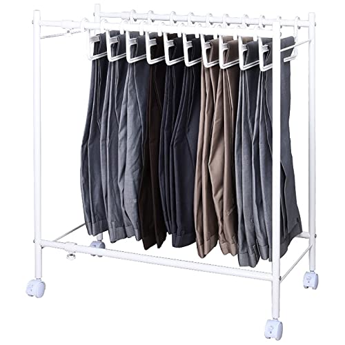 Étagère télescopique pour pantalons avec support au sol multifonctionnel