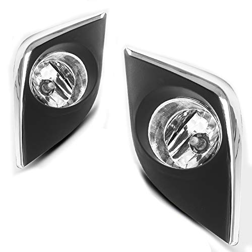 AUTOSAVER88 Fog Lights Compatible with 14-16 2014 2015 2016 Corolla (Not for Corolla S) Fog Light Replacement(Clear Lens Chrome Trim with Bulbs & Wiring Harness and Switch)