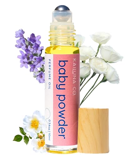 Image of Baby Powder Natural Essential Oil Perfume Roll On with Pure Organic Jojoba Oil, Alcohol Free, Handmade in California