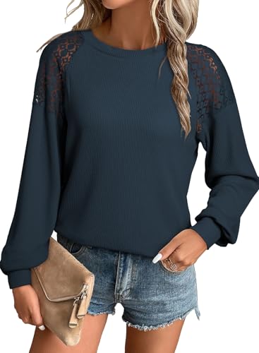 Save 25% on EVALESS Women's Lace Patchwork Knit Tops