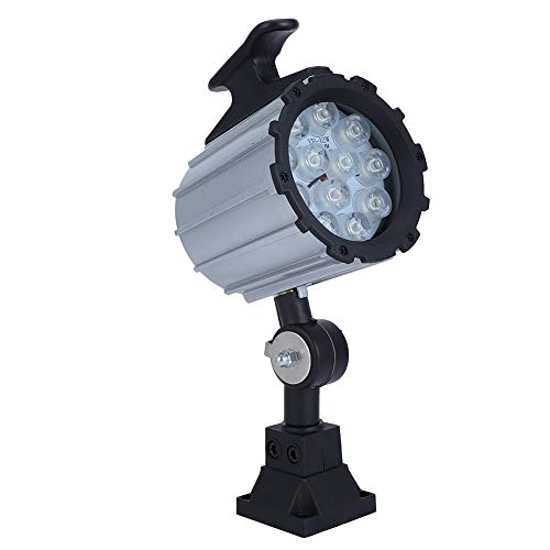 12W 24V Waterproof CNC Machine LED Working Light - Short Arm Industrial Tool Lighting for Machine Workbench