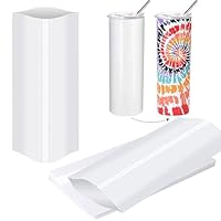 20 Stück Sublimation Schrumpffolienhüllen,Weiße Schrumpffolien,Schrumpffolienplatten,Schrumpfende Plastikfolien,Wärmeübertragung Schrumpffolie,Weiße Sublimations Schrumpffolie für Tassen,127×257MM