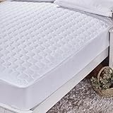 Good Nite Matratzenschoner, gesteppt, Matratzenauflage, 25 cm tief, maschinenwaschbar (Weiß, Einzelbett)