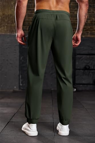 Runcati Calça de corrida masculina, esportiva, casual, com cordão, cintura elástica, leve, esportiva