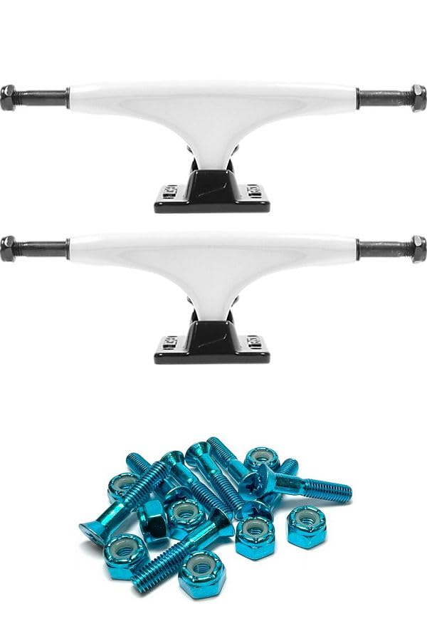Tensor Trucks Alloy White/Black Skateboard Trucks - 5.0
