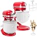Produktbild Eismaschine für Kitchenaid Standmixer, kompatibel mit Küchenhelfer 4,5 QT und größerem Mixer, 2 Quart Frozen Joghurt & Sorbet Gelato Maker, spülmaschinenfest