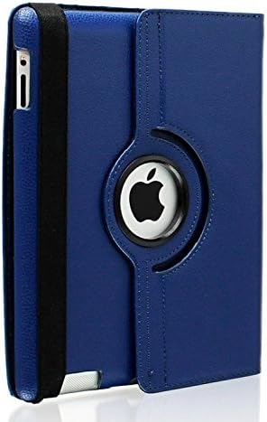 AiSMei Case for 9.7-Inch iPad 5th (2017)/ iPad 6th (2018)/ iPad Air (2015), Rotating Protective Case Cover w/Auto Wake/Sleep Function,Navy Blue