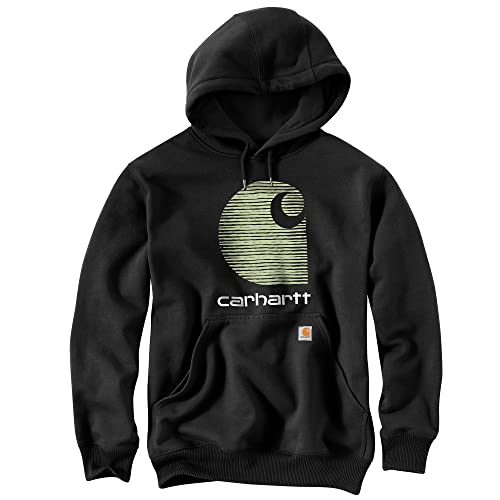 Carhartt Men's Rain Defender Loose Fit Midweight C Logo Graphic Sweatshirt2