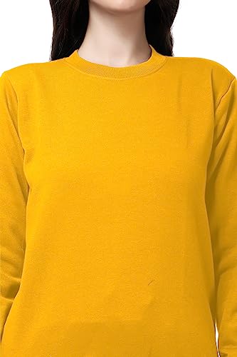 Image of Women's Full Sleeves Round Neck Winter wear Casual Fit Sweatshirt and Jogger Set Cotton Stretchable Comfort Fit and Warm for Cold Season for Everyday Winter Season Wear