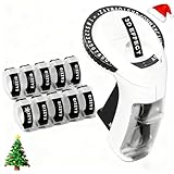 EazeID Embossing Label Maker Machine with 10 Tapes Black, Vintage Manual Labeler, 3D Embossed Label Maker 3/8inch Labels-Waterproof for Scrapbooking Supplies, Home Office & Kids School Items