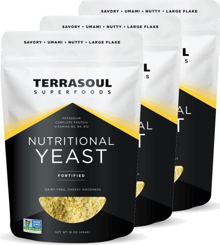 Terrasoul Superfoods Premium Nutritional Yeast Flakes, 3 Lbs (Pac...