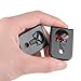 MyGunArts Pack of 3, 3D Anodized Aluminum Magazine Base Floor Plate for 9mm Subcompact Glock 43 Mag Baseplate Accessories, Skull Red Eyes