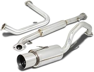 4 Inches Round Muffler Tip Catback Exhaust System Compatible with Mitsubishi Eclipse 2.4L l4 00-05
