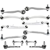 Front Control Arm Sway Bar Link TieRod Kit Front Suspension Kit for Audi A6 2006 2007 2008 2009 2010 2011 3.2L V6, for A6 Quattro 2005 2006 2009 2010 4.2L V8, 12Pc Set