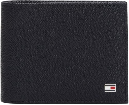 Tommy Hilfiger Cartera Hombre Mini Wallet Acabado Estructurado, Azul (Space Blue), Talla Única